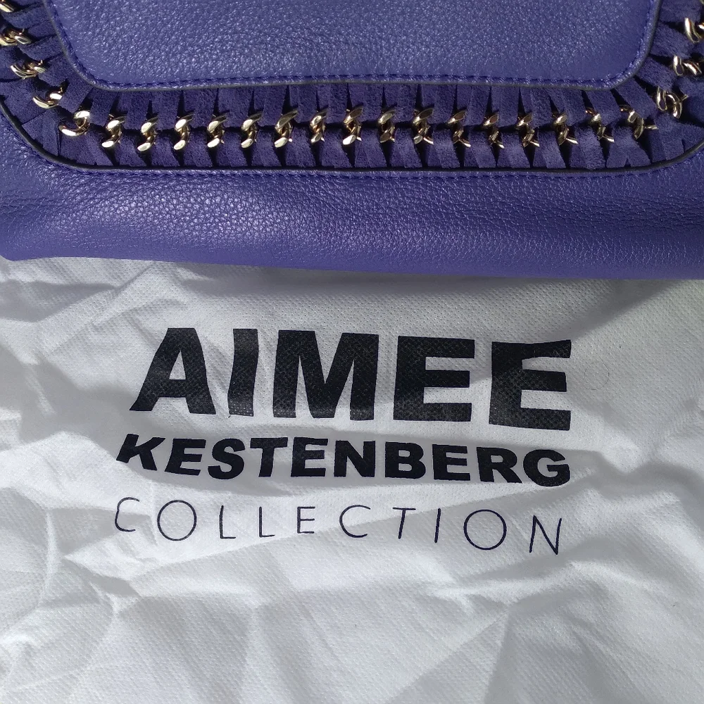AIMEE KESTENBERG COLLECTION Purple Crossbody/Clutch Leather Bag